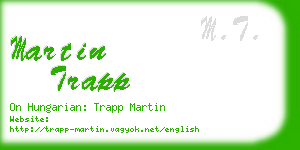 martin trapp business card